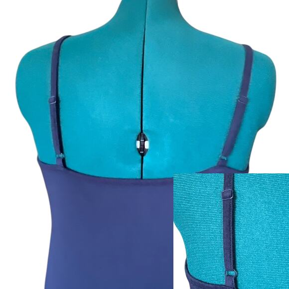 Lane Bryant Ruffled Tank Top Plus Size 14/16 Dark Blue - Picture 4 of 11